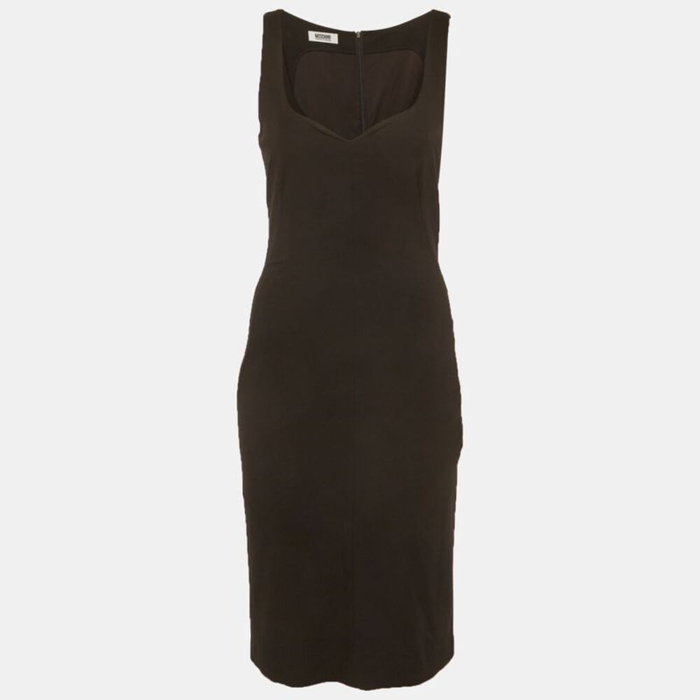 Moschino Cheap And Chic Black Cotton Knit Sleeveless Mini Dress M